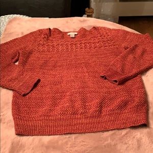 Loft Medium Cotton Sweater Pale Rust in EUC